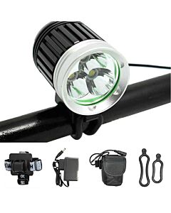 5400 Lumen 3 * T6 LED Fahrrad Frontscheinwerfer Mountainbike Licht mit 6 * 18650 Akkupack