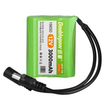 Doublepow 12V 18650 3000mAh 1800mAh 3S1P Li-Ion Akku mit DC-Stecker für LED-Licht elektronische Geräte