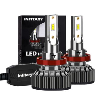 Infitary A8 Auto LED Scheinwerfer, H1 H3 H11 H13 H27 HB3 HB4 Autolampen,2PCS 110W 20000LM 6500K Autolampe