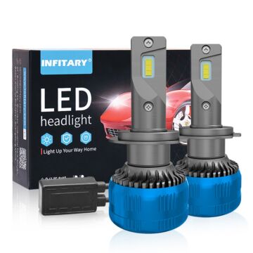 Infitary Auto LED Scheinwerfer, H1 H3 H11 H13 880 9005 9006 HB4 Autolampen, 2PCS 6500K 155W 32000LM Auto Light