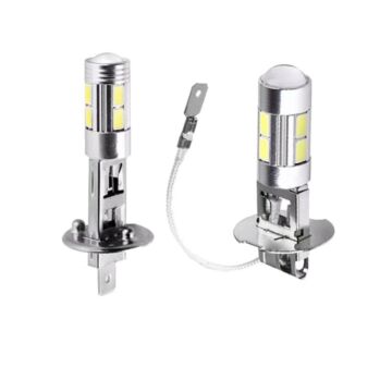 2PCS H1 H3 LED Autolampe, 6500K 10SMD 5630 5730 Auto Nebelscheinwerfer