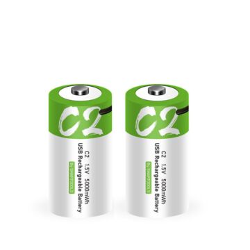 1,5 V C Größe 5000 mWh wiederaufladbarer Lithium-Polymer-Akku, Typ-C-USB-Ladefunktion