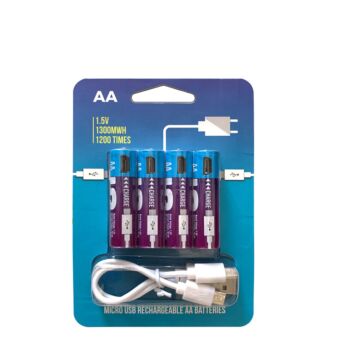 1.5 V 1300 mWh AA Ni-Zn USB Akku