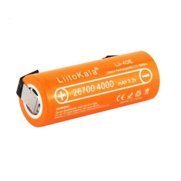 LiitoKala 3.2V 26700 4000mAh LiFePO4 Akku + Nickelplatten (1 Stück)