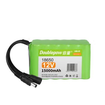Doublepow 12V 18650 15000mAh 3S6P Li-Ion Akku mit DC-Stecker für LED-Licht elektronische Geräte