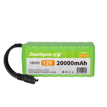 Doublepow 12V 18650 20000mAh 3S8P Li-Ion Akku mit DC-Stecker für LED-Licht elektronische Geräte