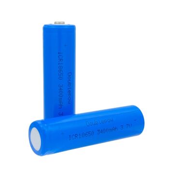 Doublepow 18650 3,7 V 3400 mAh Lithium-Akku (2 Stück)