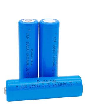 Doublepow 18650 3,7 V 2600 mAh Lithium-Akku (2 Stück)