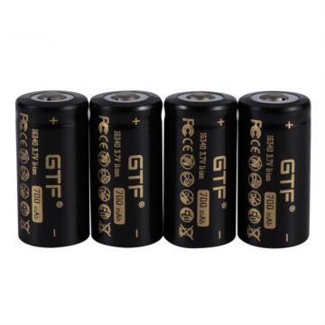 GTF 16340 700mAh 3.7V Li-Ion Akku für LED Taschenlampe (4 Stück)