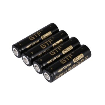GTF 14500 3,7 V 900 mAh Li-Ion Akku für Taschenlampen Fernbedienung (4 Stück)