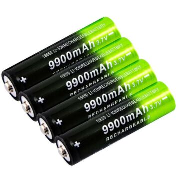 4 Stück 3.7 V 18650 9900 mAh Lithium - Ionen Akku