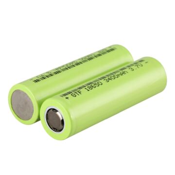 GTF 3.7V 3400mAh 18650 Li-Ion Akku Flache Oberseite für Taschenlampen Scheinwerfer (2 Stück)