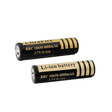 18650 4000mAh 3,7V Li-Ion Akku für Taschenlampe (2 Stück)