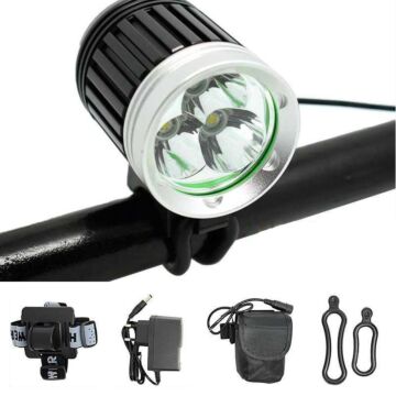 5400 Lumen 3 * T6 LED Fahrrad Frontscheinwerfer Mountainbike Licht mit 6 * 18650 Akkupack