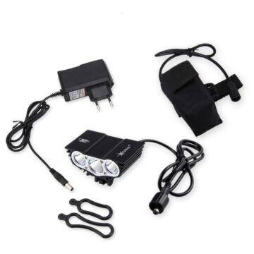 1500 Lm 3 LED 4 Modus Fahrrad Frontlicht Fahrradscheinwerfer mit 6400mAh Akku