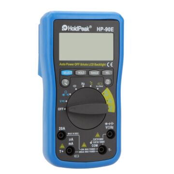 HP-90E Digitales LCD Multimeter mit automatischem Bereich, DMM Temperaturmesser Batterie Multitester