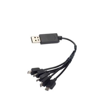 XS809 Lipo/Li-ion Battery Charger USB charging cable with One charge five