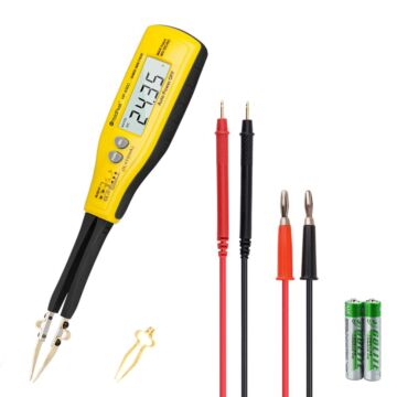 Digitaler SMD-Tester Kapazitätsmesser Widerstand mit Tragebox, Batterietester