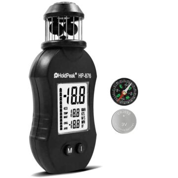 Holdpeak Anemometer Handheld HP-876 Digitaler Windgeschwindigkeitsmesser, der für HLK-Entlüftungen misst