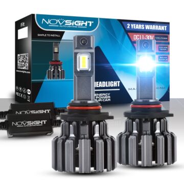 NOVSIGHT Auto LED Scheinwerfer, H11 9006 9005 Autobirne, 2PCS 6000K 90W 14400LM Nebelscheinwerfer Birne