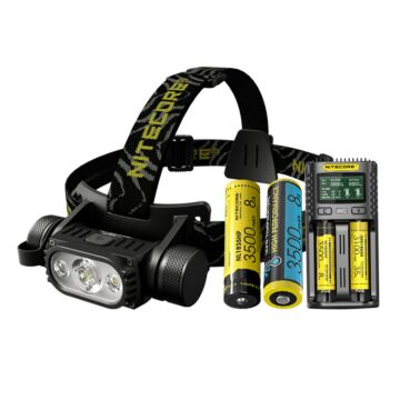 NITECORE HC65 V2 1750 Lumen Stirnlampe, USB wiederaufladbar 100° Flutlicht, Weiß Rot CRI Licht, mit 18650 Akku