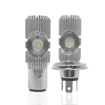H4 BA20D Motorrad LED Scheinwerfer Glühbirnen, 2PCS 18W 1500LM für Motorrad