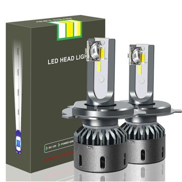 Dreifarbiger LED Autoscheinwerfer, 2PCS H7 H4 H3 H1 9005 9006 H11/9/8 55W 12000LM 12V 6000K Autobirnen