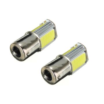 2 Stück BA15S 1156 P21W 382 Auto Signallicht 12V 5W 500LM Weiß 4COB LED Auto Blinker