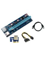 USB 3.0 PCI-E ausdrücken 1X to16X Erweiterung Riser-Karte  Adapter SATA mit Netzkabel 